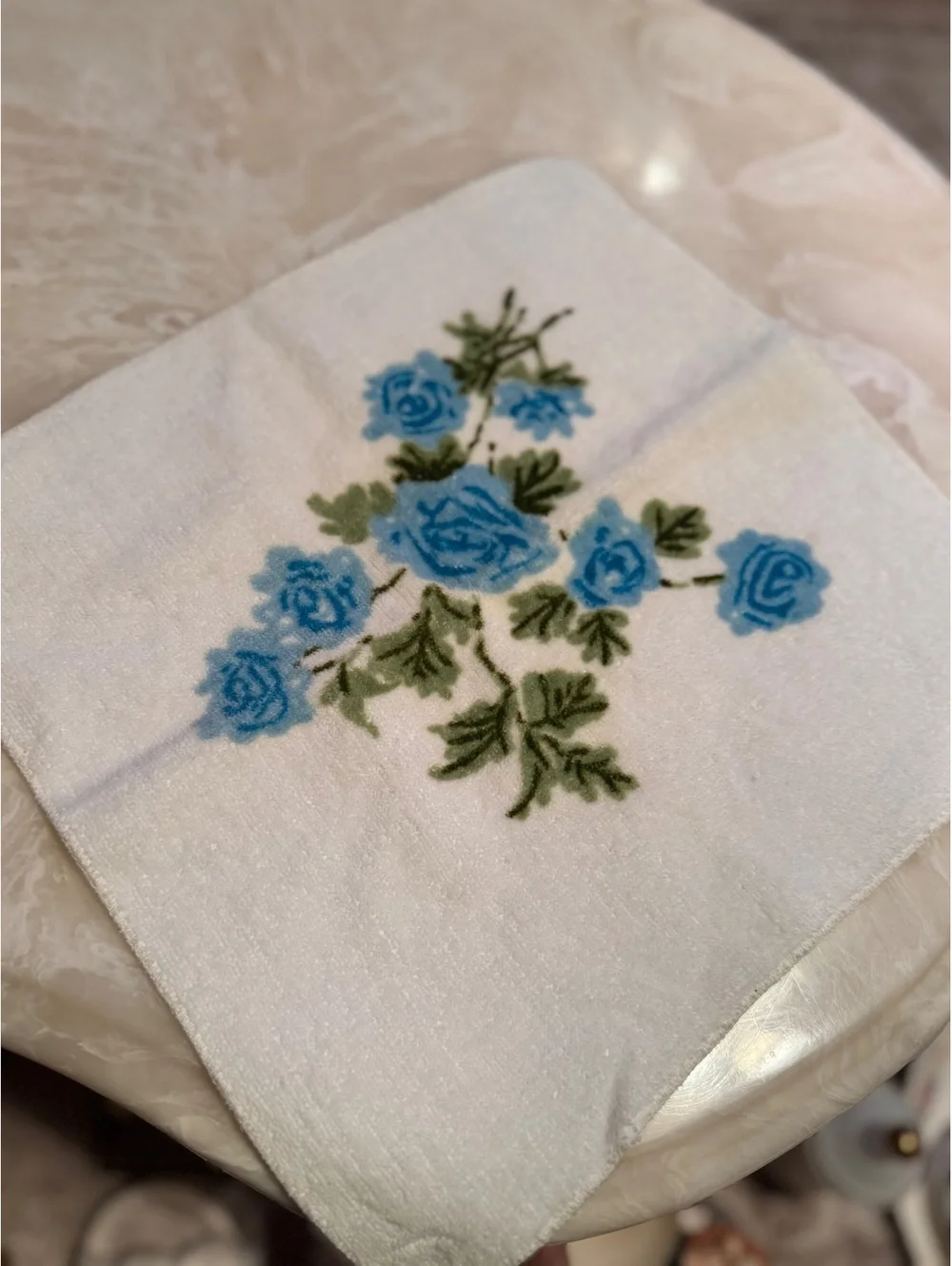Mertex Blue Rose Washcloth